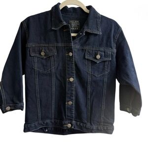 RICKY JEANS DARK WASH DENIM JACKET – CLASSIC Y2K INSPIRE STYLE SIZE: SMALL